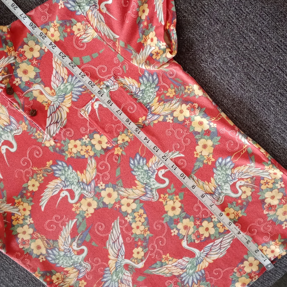 🦢RARE/VTG Polo Ralph Lauren🦢 - Vintage Floral Crane S/S Polo - Picture 13 of 13
